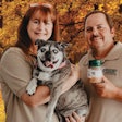 Victoria McDowell, CEO, here with Chief Operations Officer Jim Maciborski and Missy Mulligan McDowell the Bugg (Terrier/Pug mix) looks to constantly improve her company’s selections to help dog owners maintain optimal health for their pets. | Photo courtesy Miss Autumn’s Barquery