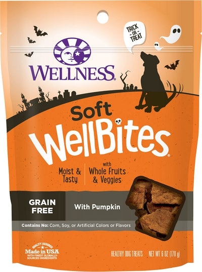 WellPet LLC Wellness Soft WellBites Halloween Pumpkin grain-free dog treats
