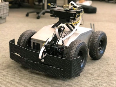 This robot is intended to help commercial poultry operations assess equipment, remove floor eggs, recognize mortality and give a qualitative analysis of birds and the environment. | Georgia Tech Research Institute