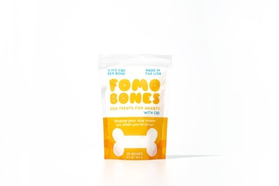 FOMO Bones dog treats for anxiety with CBD