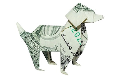 Money Origami Dog Business Cash Dollar