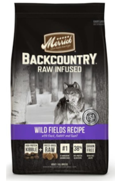 Merrick Pet Care Backcountry Raw Infused dog food