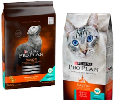 Purina Pro Plan SAVOR with Probiotics dry pet food formulas