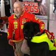 Ferruccio Pilenga and Reef at the premiere of Superpower Dogs. (Tim Wall)