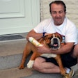 Lucky & Prince Founder and Owner Philipp Staudacher, here with one half of the company’s namesake duo, Lucky, the British Bulldog, wanted to create dog food that was nutrient-dense as well as convenient. | Photo courtesy Lucky & Prince
