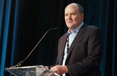 Mark Kaminsky, Koch Foods, opens the 2019 Chicken Market Summit. (Austin Alonzo)
