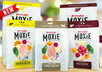 Grandma Lucy's Moxie freeze-dried dog and cat food