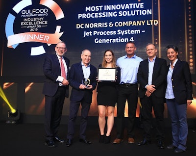At Gulfood Manufacturing 2019, DC Norris won an award for its Jet Cook system for heating and emulsifying wet pet food. l Courtesy of Gulfood Manufacturing 2019
