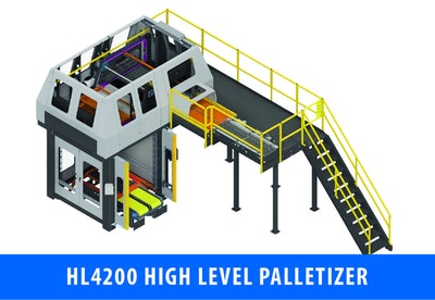 Columbia Machine Inc. HL4200 high-level palletizer