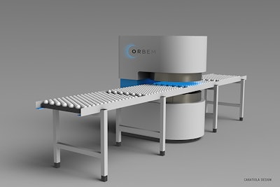 A CGI prototype of the MRI machine that could one day perform in ovo chick sexing (Courtesy of Orbem).