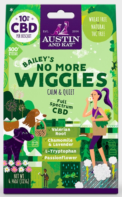 Austin and Kat Bailey's No More Wiggles CBD dog biscuits