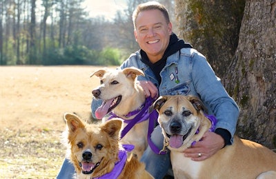For CEO Beau Mainous (here with his dogs, front to back, Miley, Bailey and Marley) and his team at I and love and you pet food, pets are people, too. l (Courtesy I and love and you)