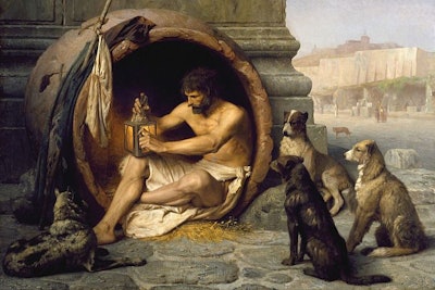 Diogenes Sitting in his Tub by Jean-Léon Gérôme (1860) | Public Domain