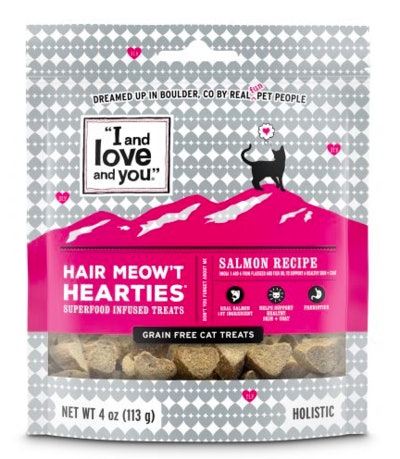 I and love and you Hair Meow't Hearties cat treats