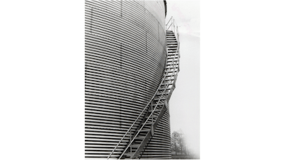 Spiral silver stairs