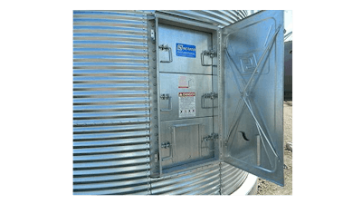 Walk in bin door