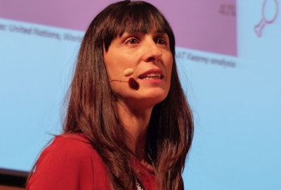 Dr. Mercedes Vila, BioTech Foods, says her company knows how to produce tissues, but needs to learn how to make it in tons. (Benjamin Ruiz)