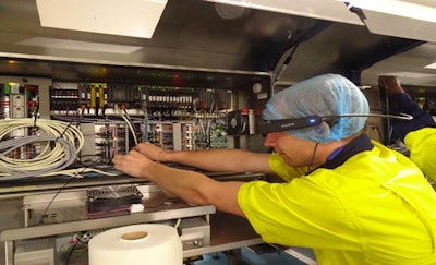 The smart glasses allow individuals to speak with a Moba expert as if the expert was onsite. (Courtesy Moba USA)