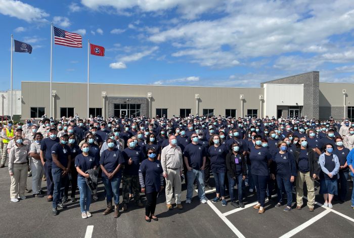 A ribbon cutting ceremony was held on April 8, 2021, at the Tyson Foods Humboldt, Tennessee, poultry processing plant. (Tyson Foods)