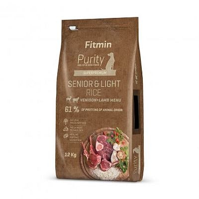 Fitmin Purity Rice, Venison And Lamb Senior And Light Formulation Dog Food