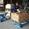Ez pallet loading system for feed grain