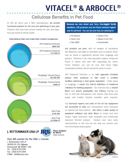 Jrs Powdered Cellulose In Pet Food Image