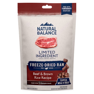 Natural Balance Limited Ingredient Freeze Dried Raw Beef Bwn Rice Dry Dog Food