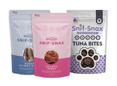 Snif Snax Tuna Bites Salmon Jerky Salmon Skin