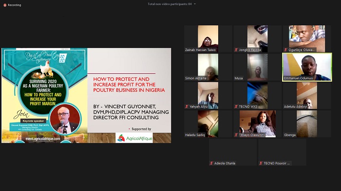 New technologies are improving egg producer's access to education, as here in this virtual event for farmers in Nigeria. (Dr. Vincent Guyonnet)