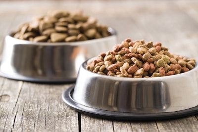 Pet Food Kibble In Bowl