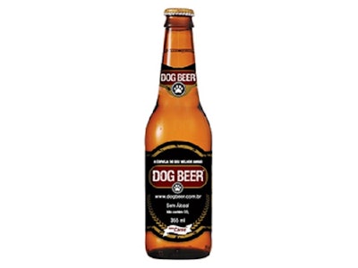 Dog Beer from Grupo Ipet comes in meat and chicken flavors.