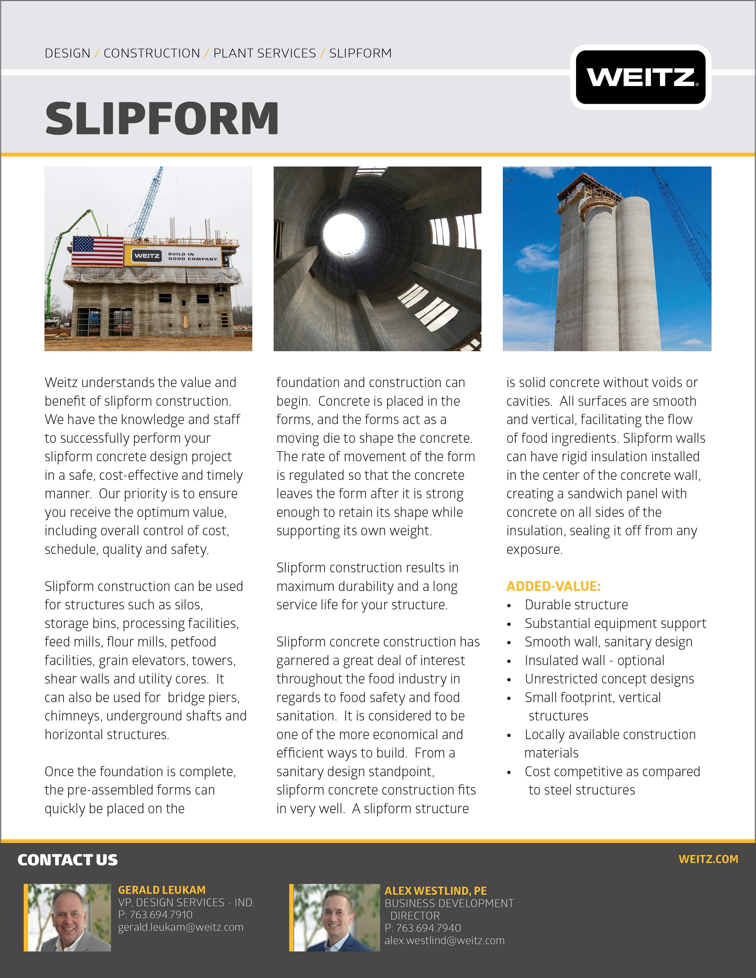 Slipform Construction One Sheet