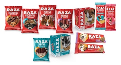 Under its Raza flagship brand, Grupo Molino Chacabuco is innovating with new pet food and snack products, including one that looks like snack bars for kids.