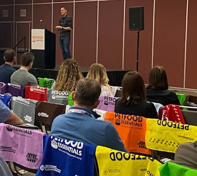 Steve Lerch speaks at Petfood Essentials 2022 in Kansas City, Missouri, USA.