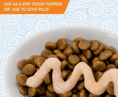 New pet foods displayed at Congreso Veterinario de León included Inaba's Churu wet cat treats, which can also serve as toppers.