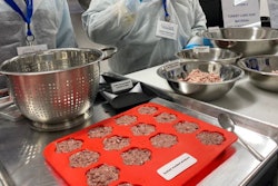 During the Petsure Imaginarium seminar at Auburn University, participants made pet treats with meat co-products, guided by students researching the concept.