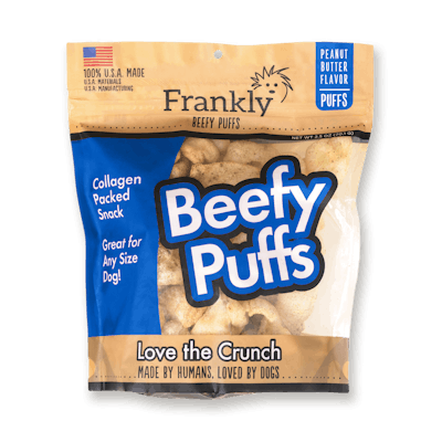 Frankly Pet Beefy Puffs Peanut Butter