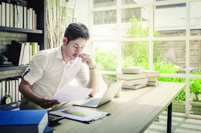 Thai Man Concentrating