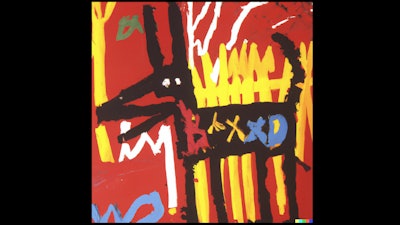 Dall·e 2023 05 18 14 02 02 Basquiat Painting Of A Dog