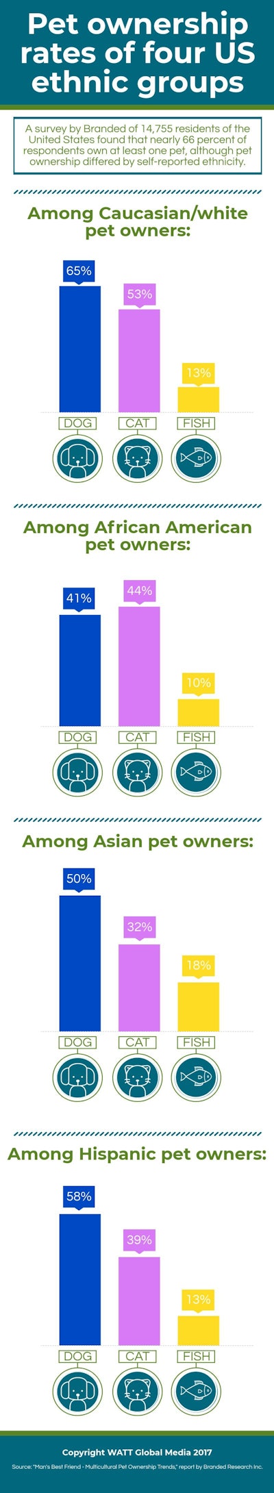 Pet Ownership Rate Of Four Us Ethnic Groups Infographic