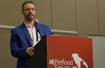 Justin Emig speaks at Petfood Forum