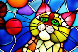 Dall·e 2023 05 18 13 57 09 Stained Glass Window Of Cat