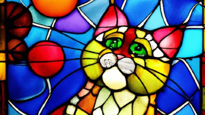 Dall·e 2023 05 18 13 57 09 Stained Glass Window Of Cat