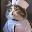 Dall·e 2023 06 14 08 37 50 Renaissance Painting Close Up Cat Dressed As A Doctor
