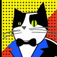 Dall·e 2023 06 14 12 53 37 Cat In Tuxedo In Style Of Roy Lichtenstein