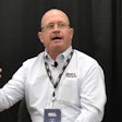 Jamie Burr, National Pork Board chief sustainability officer, speaks during the 2023 World Pork Expo.
