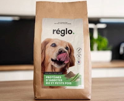 French pet food brand réglo is adding products with insect protein to its line of dog food.