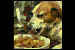 Dall·e 2023 05 09 11 37 07 Impressionist Painting Of Dog Eating