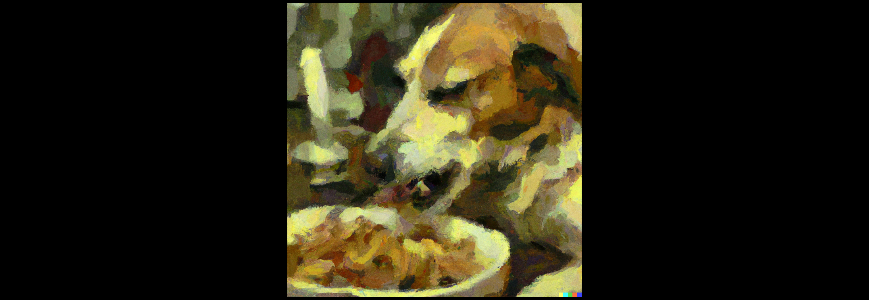 Dall&centerdot;e 2023 05 09 11 37 07 Impressionist Painting Of Dog Eating