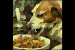 Dall·e 2023 05 09 11 37 07 Impressionist Painting Of Dog Eating